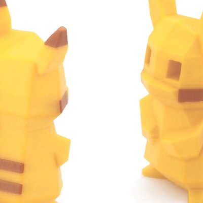 LowPoly Pikachu  Multi and Dual Extrusion version