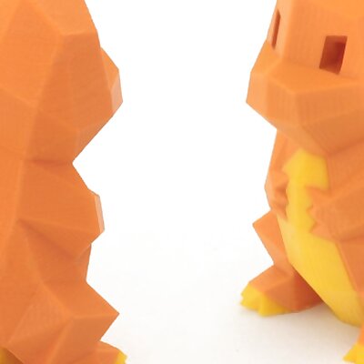LowPoly Charmander  Multi and Dual Extrusion version