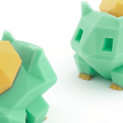 LowPoly Bulbasaur  Multi and Dual Extrusion version