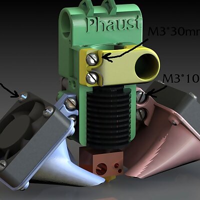Hotend base for My3D F1 by Phaust