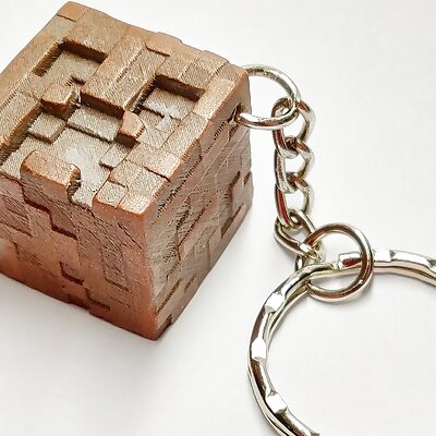 Minecraft Creeper correctly textured keychain keyring pendant