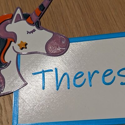 UNICORN Name Tag  multicolor singleextruder