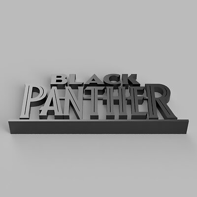 Black Panther Logo with Stand