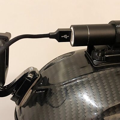Helmet Charger Battery Holder for GoPro mounts