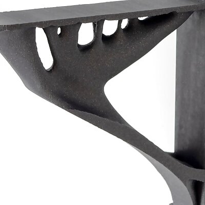 Smoothed topology optimized shelf bracket  Flat  thicker back smoothed body
