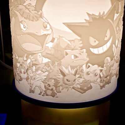 Pokemon lithophane lamp
