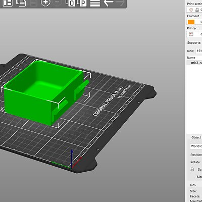 Prusa MK3  Smaller SideBoxes for some Tools  fits under bed in the back