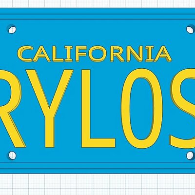 Rylos license plate model