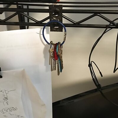 Clipon hook for wire shelves