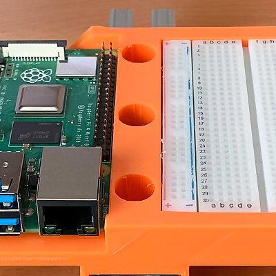 An 8020 Series 10 bumper for the Raspberry Pi 4 with a proto board