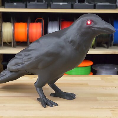 Halloween Crow with LED eyes