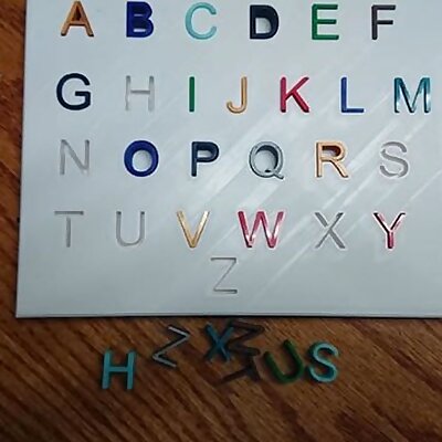 Alphabet toy shape
